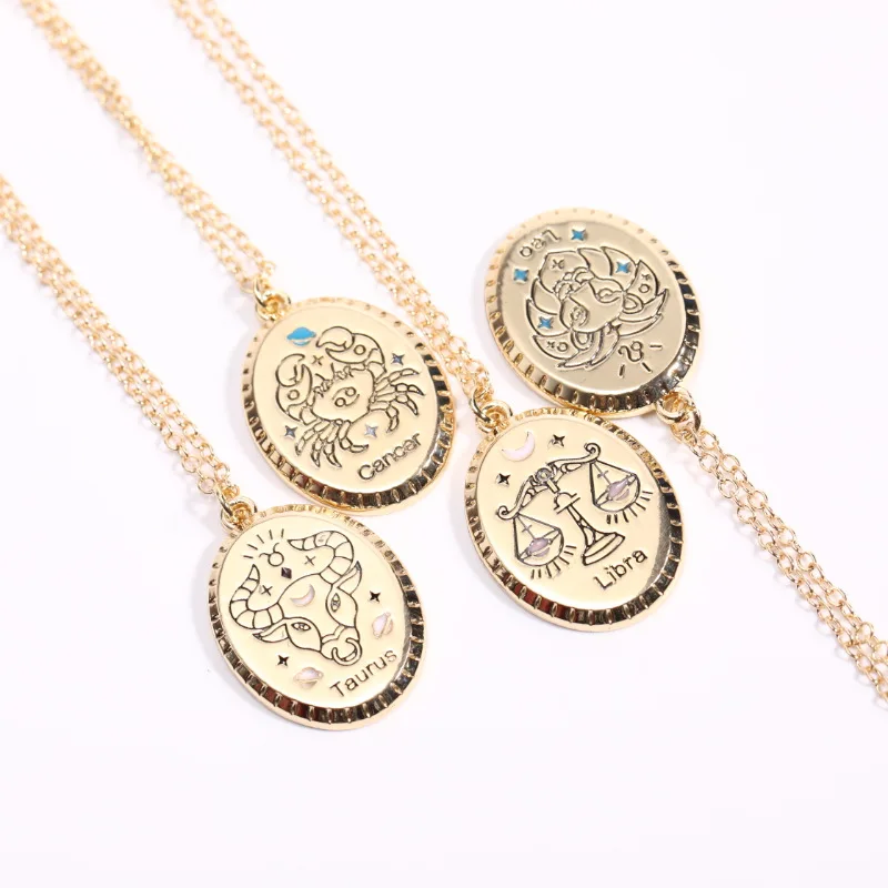 Dainty 12 Constellations Necklaces Zodiac Necklaces for Women Enamel Ellipse Pendant Stainless Steel Jewelry Birthday Gifts
Dainty 12 Constellations Necklaces Zodiac Necklaces for Women Enamel Ellipse Pendant Stainless Steel Jewelry Birthday Gifts