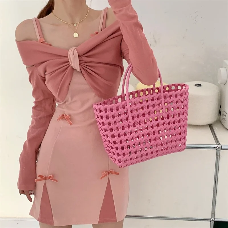 Sweet Pink Dress Women Spaghetti Strap Patchwork Bows A-line Mini Dress and Tops 2 Piece Kawaii Girl Outfit
Sweet Pink Dress Women Spaghetti Strap Patchwork Bows A-line Mini Dress and Tops 2 Piece Kawaii Girl Outfit