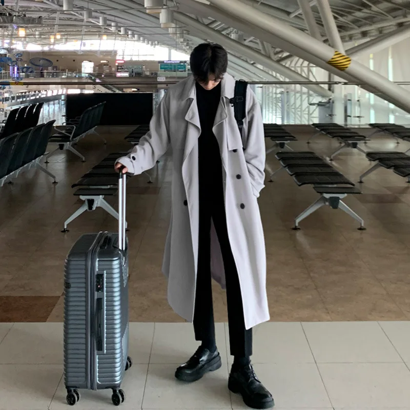 Spring Autumn Long Style Trench Coat Men Trend loose coat men High-quality Solid Color Long Coat Men Handsome Trench Coat Men
Spring Autumn Long Style Trench Coat Men Trend loose coat men High-quality Solid Color Long Coat Men Handsome Trench Coat Men