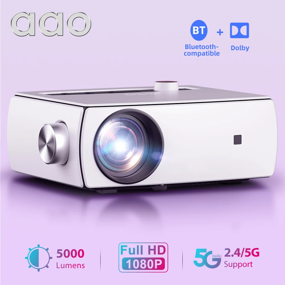Мини-проектор AAO YG430 1920x1080P Android Wi-Fi | Электроника