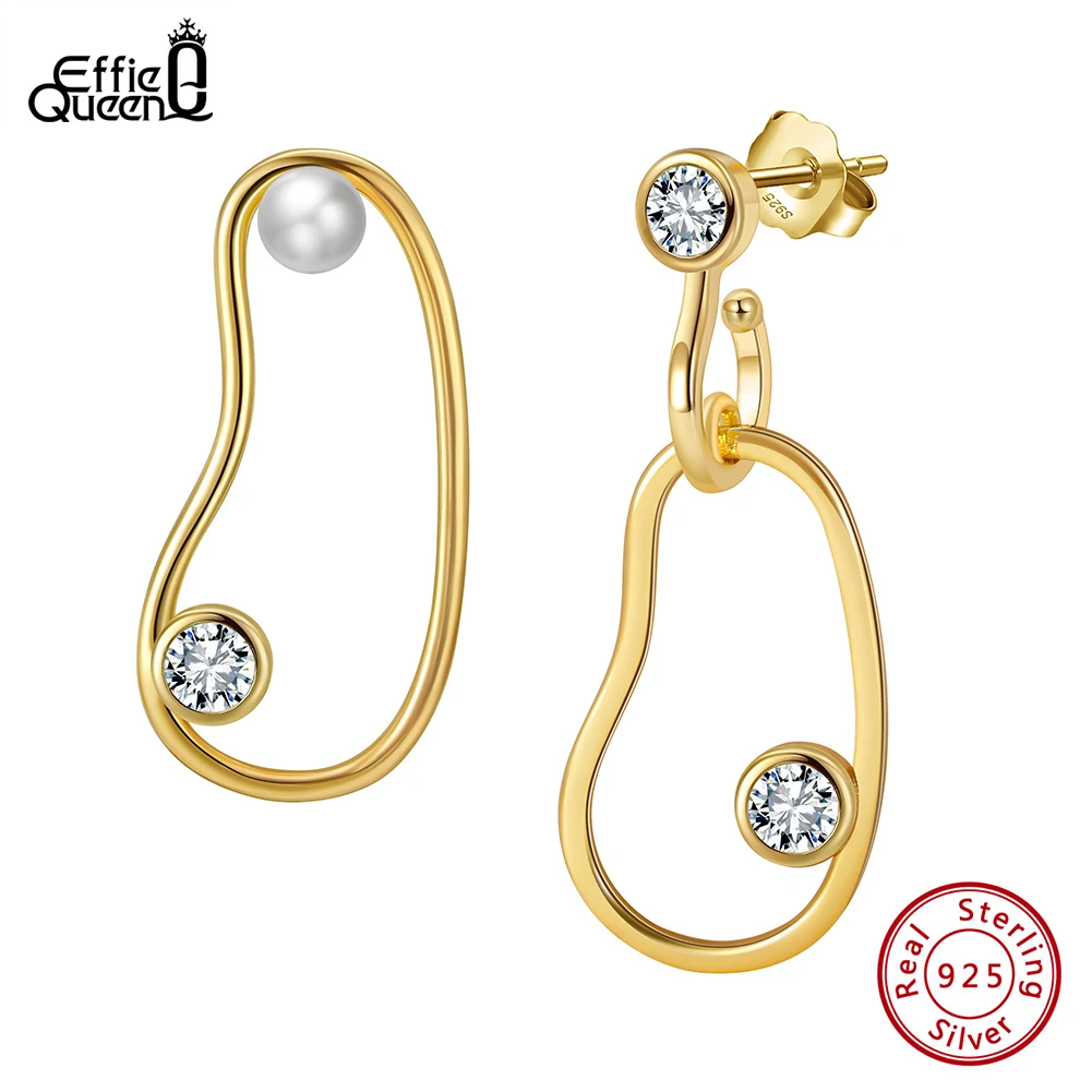Effie Queen Unique 14K Gold Natural Freshwater Pearl Earrings for Women CZ Geometry Stud Earrings Anniversary Jewelry Gift GPE32
Effie Queen Unique 14K Gold Natural Freshwater Pearl Earrings for Women CZ Geometry Stud Earrings Anniversary Jewelry Gift GPE32