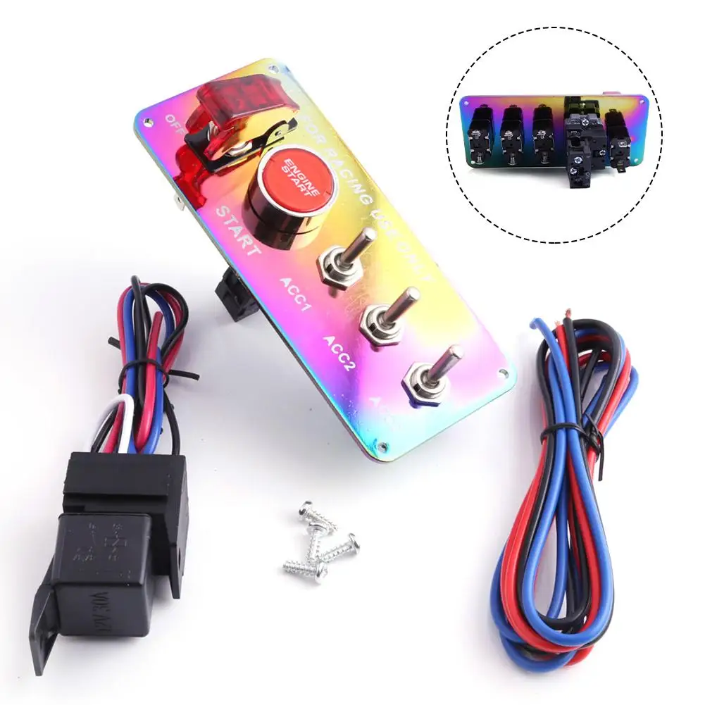 Switch Panel Ignition Universal 67*150mm Car Combination Switch Colorful One-Button Start
Switch Panel Ignition Universal 67*150mm Car Combination Switch Colorful One-Button Start