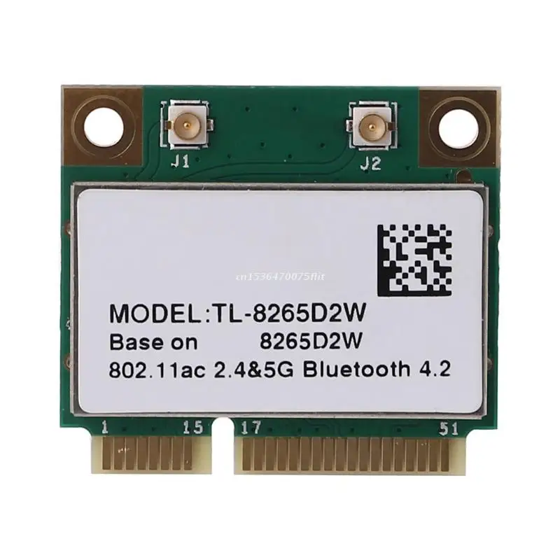 Dual Band Wireless-AC 8265D2W 2.4G/5Ghz 802.11ac 867Mbps Bluetooth-compatible Dropship
Dual Band Wireless-AC 8265D2W 2.4G/5Ghz 802.11ac 867Mbps Bluetooth-compatible Dropship