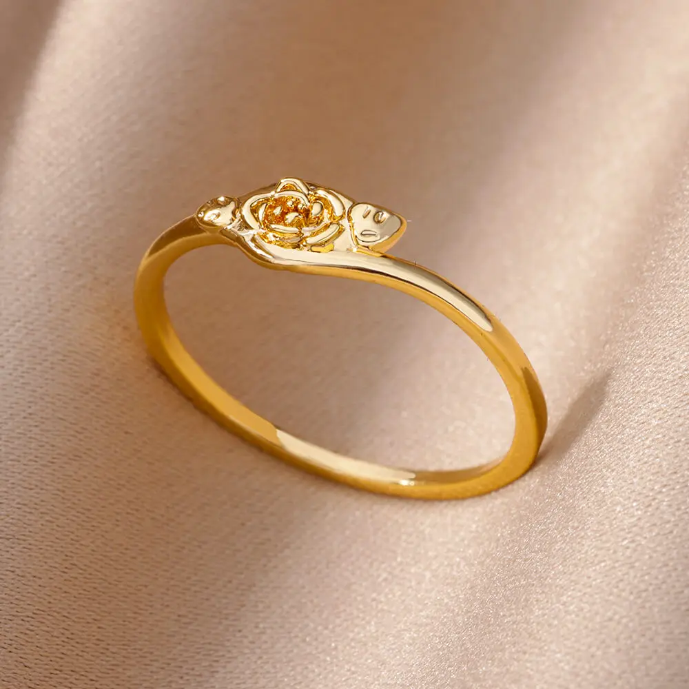 Stainless Steel Irregular Small Flower Rings For Women Vintage Gold Plated Finger Ring Wedding Jewelry Accessories Gifts anillos
Stainless Steel Irregular Small Flower Rings For Women Vintage Gold Plated Finger Ring Wedding Jewelry Accessories Gifts anillos