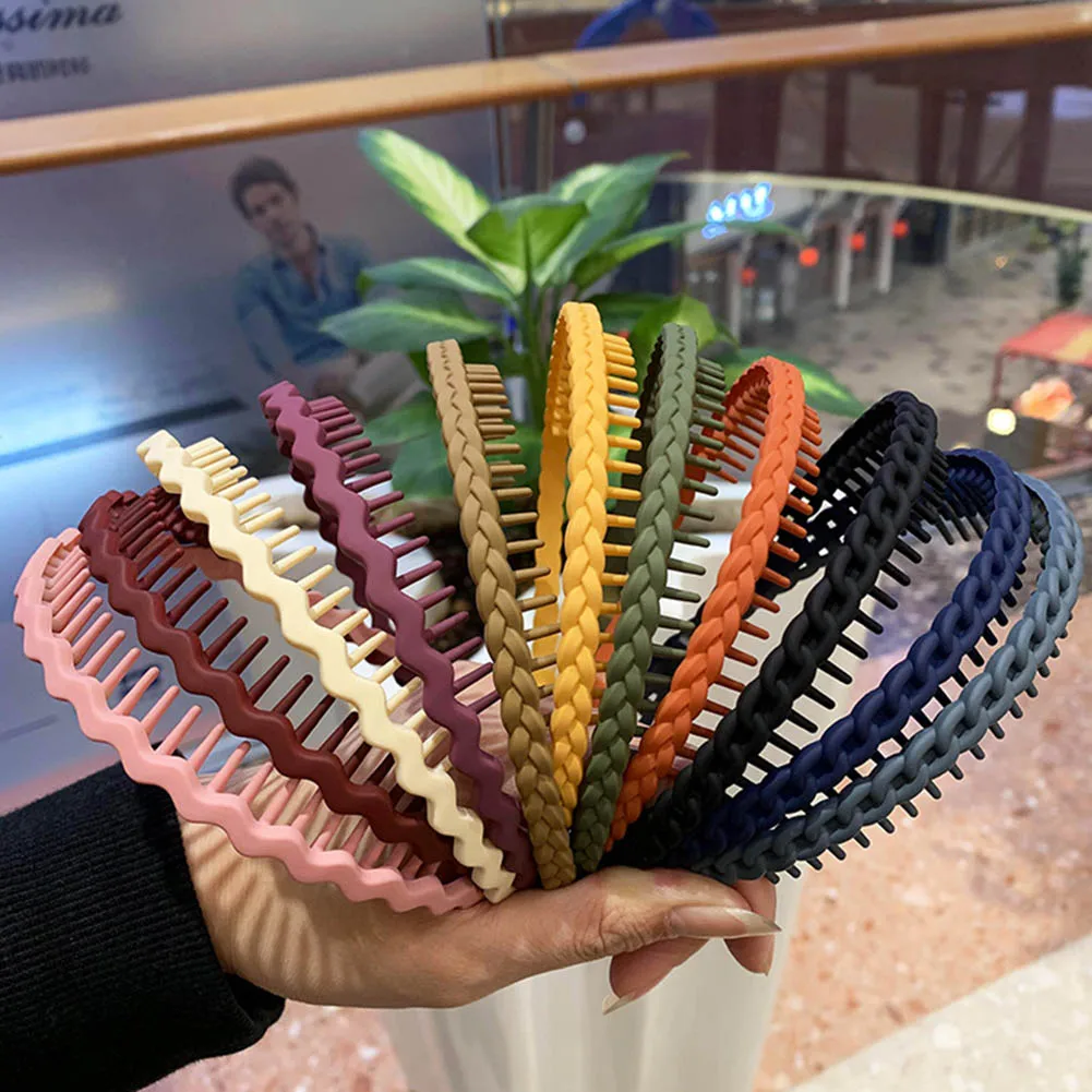Women Simple Colorful Matte Toothed Hairbands Broken Hair Finishing Headband Outdoor Hair Hoop Headwear Fashion Hair Accessories
Women Simple Colorful Matte Toothed Hairbands Broken Hair Finishing Headband Outdoor Hair Hoop Headwear Fashion Hair Accessories
