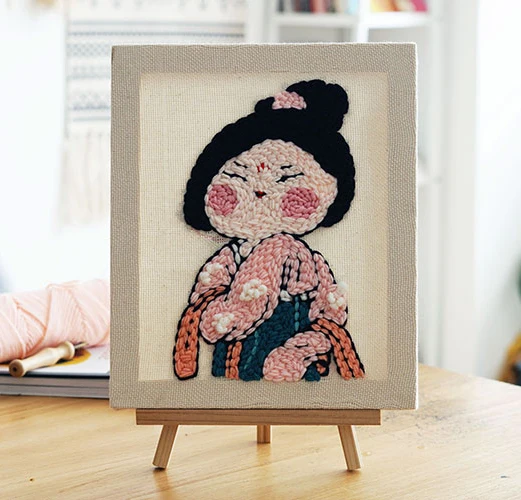 DIY Hand Embroidery Set Tang Dynasty Lady Embroidery Punching Needle Set with Embroidery Thread and Hoop
DIY Hand Embroidery Set Tang Dynasty Lady Embroidery Punching Needle Set with Embroidery Thread and Hoop