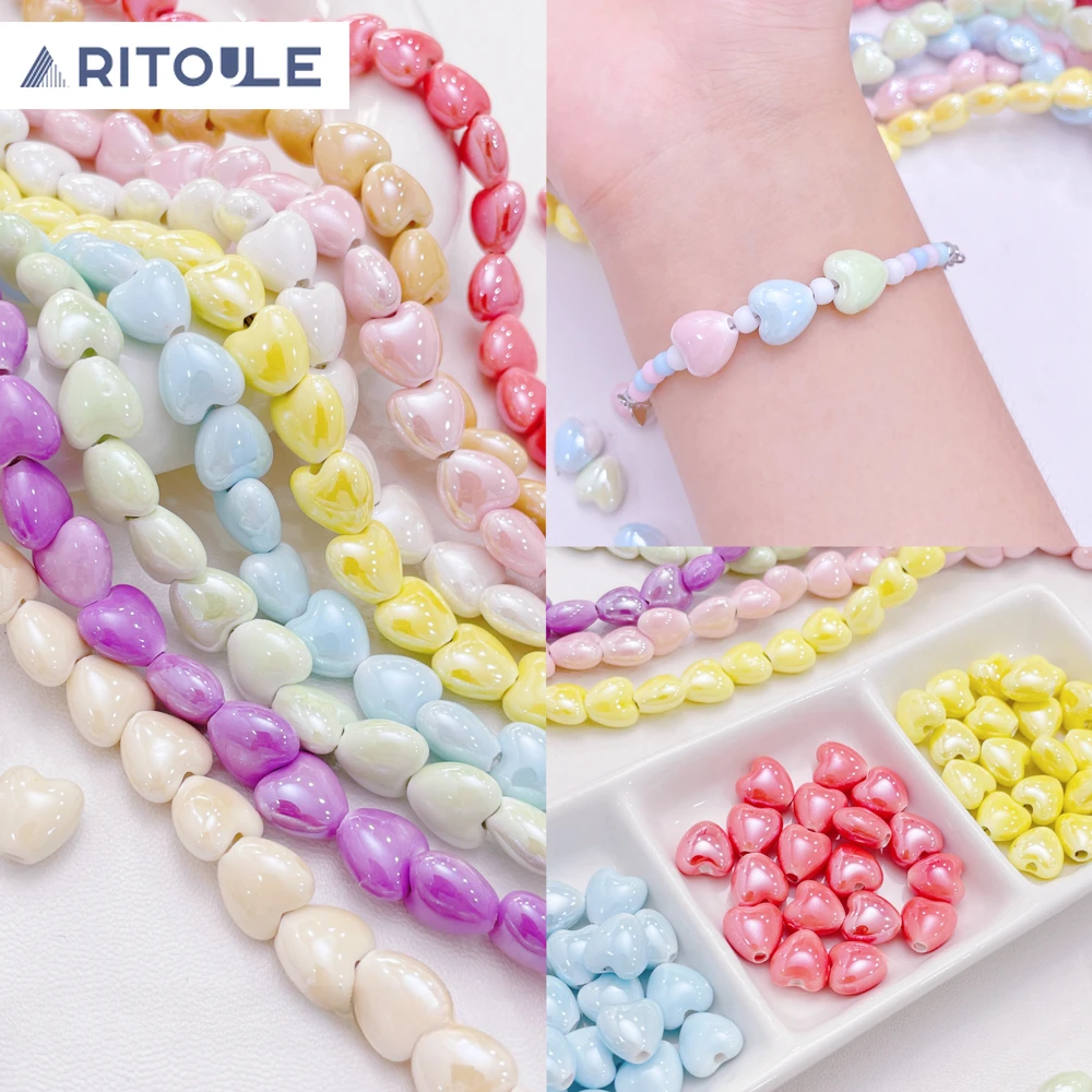 Japanese cute color plated love heart ceramic beads DIYhandmade beads loose beads material bracelet necklace jewelry accessories
Japanese cute color plated love heart ceramic beads DIYhandmade beads loose beads material bracelet necklace jewelry accessories