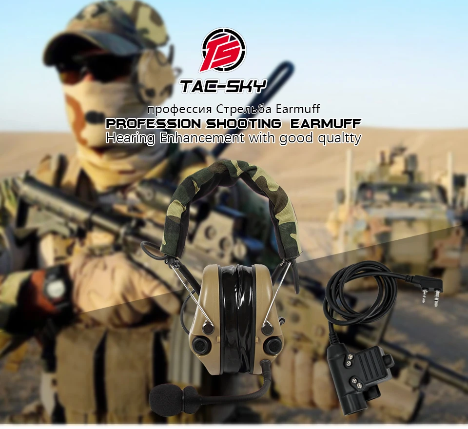 TAC-SKY Tactical MSASordin Outdoor Pickup Hunting Shooting Tactical Headset + Adapter U94 PTT
TAC-SKY Tactical MSASordin Outdoor Pickup Hunting Shooting Tactical Headset + Adapter U94 PTT