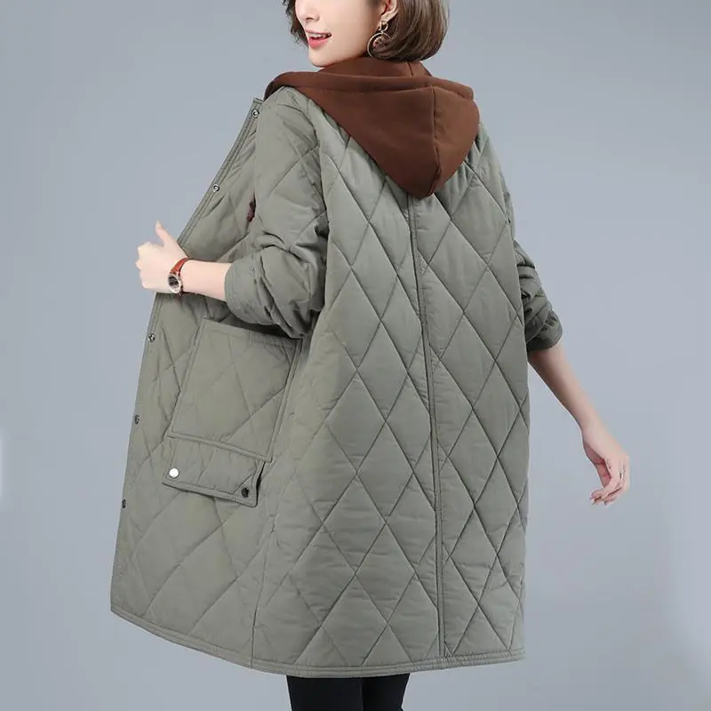 

Новая повседневная мода 2023 женские зимние парки для женщин пальто с капюшоном Длинная толстая парка Женская Стеганая куртка женская одежда D441
