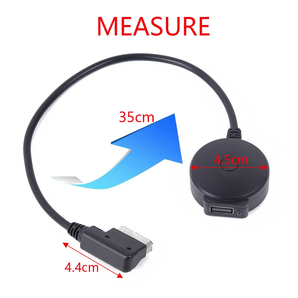

1pc Auto Interface Wireless 5.0Bluetooth Music Audio Adapter Transmitter A2DP Streaming AUX Cable For Mercedes-Benz MMI System