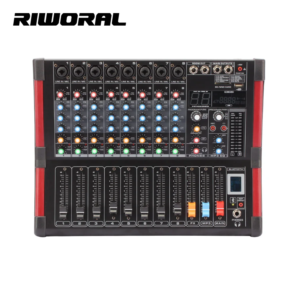 BT-800 99 DSP 8-канальный звуковой миксер, звуковой миксер, dj консоль, usb-контроллер интерфейса
BT-800 99 DSP 8-канальный звуковой миксер, звуковой миксер, dj консоль, usb-контроллер интерфейса