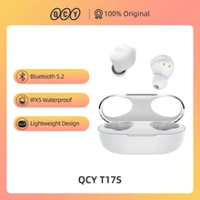 100% Original QCY T17S Bluetooth Earphone aptX Qualcomm Bluetooth 5.2 Headphones Voice Assistant Touch Control Earbuds