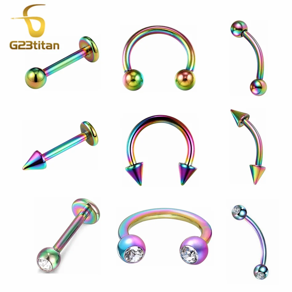 Charming Colorful Labret Stud Banana Horseshoe Medical Titanium Barbell Ball Allergy-friendly Generic 16G Body Piercing Jewelry
Charming Colorful Labret Stud Banana Horseshoe Medical Titanium Barbell Ball Allergy-friendly Generic 16G Body Piercing Jewelry