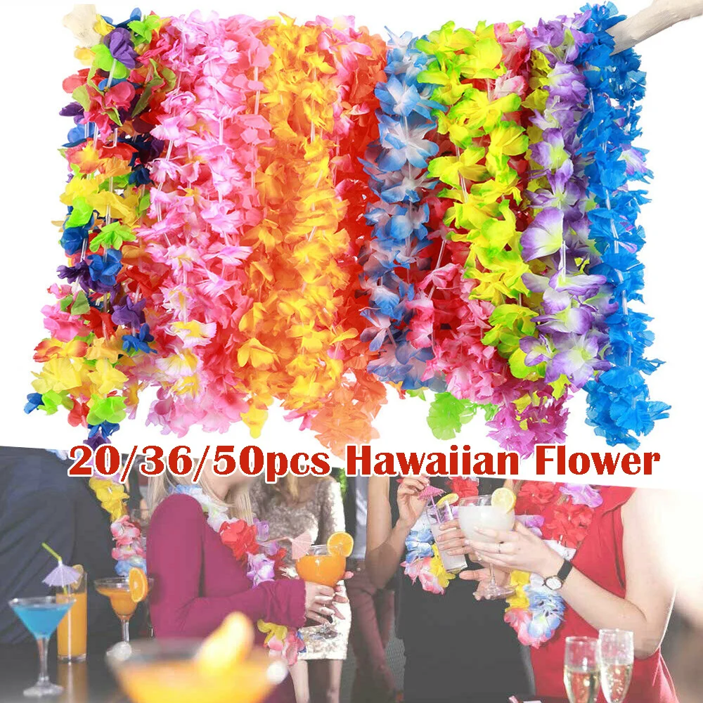 10/20/36/50pcs Hawaiian Party Flower Garlands Necklace Tropical Beach Pool Party Dress Decoration Birthday Wreath Decoration
10/20/36/50pcs Hawaiian Party Flower Garlands Necklace Tropical Beach Pool Party Dress Decoration Birthday Wreath Decoration