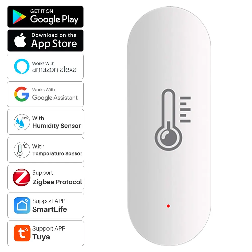 Tuya Zigbee Temperature Humidity Sensor Detector Thermometer Smart Life Works With Tuya Zigbee Hub Support Alexa Google Home
Tuya Zigbee Temperature Humidity Sensor Detector Thermometer Smart Life Works With Tuya Zigbee Hub Support Alexa Google Home