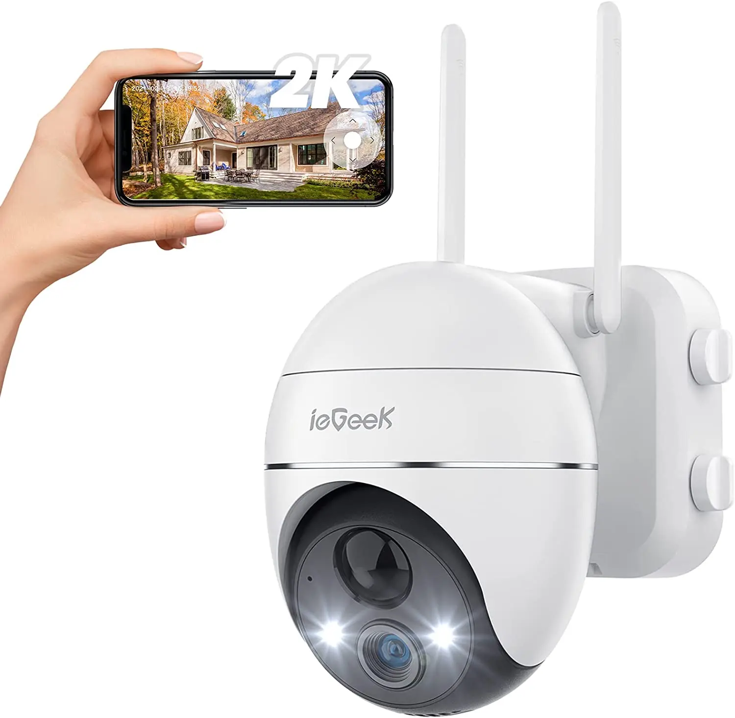 ieGeek 2K 360° Wireless Security Camera Outdoor with Color Night Vision, Home PTZ Wifi Rechargeable Battery CCTV Camera Systems
ieGeek 2K 360° Wireless Security Camera Outdoor with Color Night Vision, Home PTZ Wifi Rechargeable Battery CCTV Camera Systems