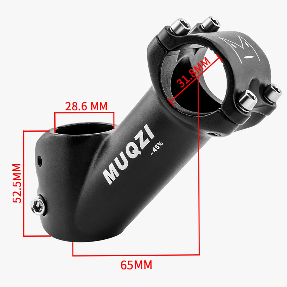 Bicycle Stem Ultra Light Riser 45 Degree 31.8MM Front Fork 28.6 Increase Aluminum Alloy Bike 45 Degree Stem Sandblasted Black
Bicycle Stem Ultra Light Riser 45 Degree 31.8MM Front Fork 28.6 Increase Aluminum Alloy Bike 45 Degree Stem Sandblasted Black