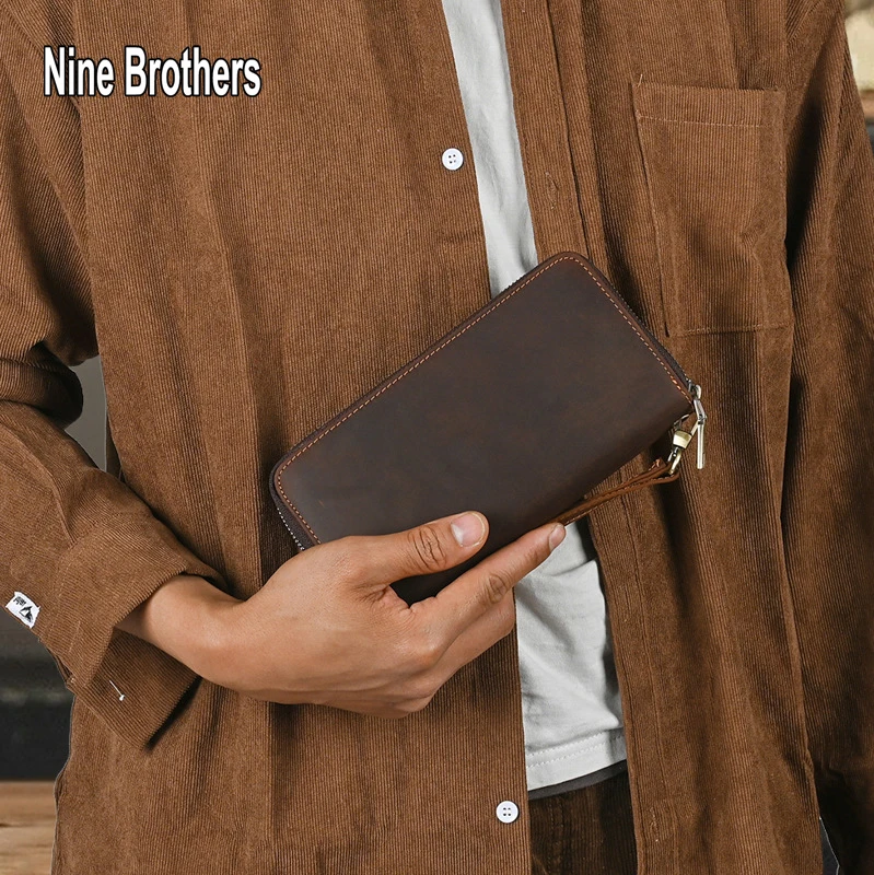 Gentleman Wallets 100% Cowhide Double Zippers Dollars Wallet Retro Genuine Leather Boy's Small Clutch Bags портмане мужское кожа
Gentleman Wallets 100% Cowhide Double Zippers Dollars Wallet Retro Genuine Leather Boy's Small Clutch Bags портмане мужское кожа