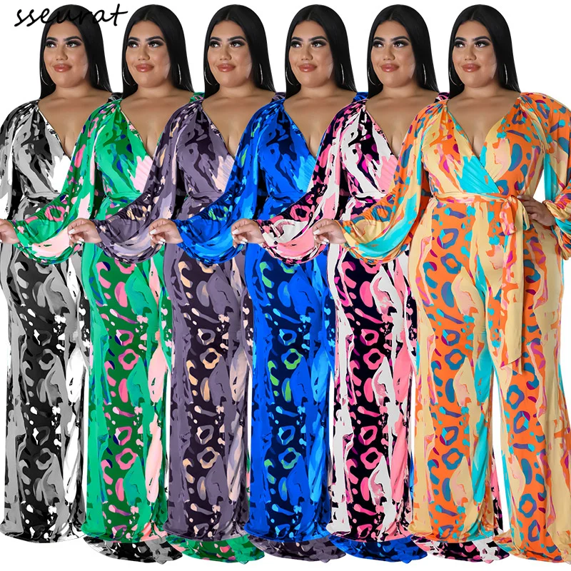 Plus Size Women Paisley Black Hole Curve Long Sleeve Wrap V-neck Jumpsuit Street Party One Piece Set Overall Playsuit
Plus Size Women Paisley Black Hole Curve Long Sleeve Wrap V-neck Jumpsuit Street Party One Piece Set Overall Playsuit