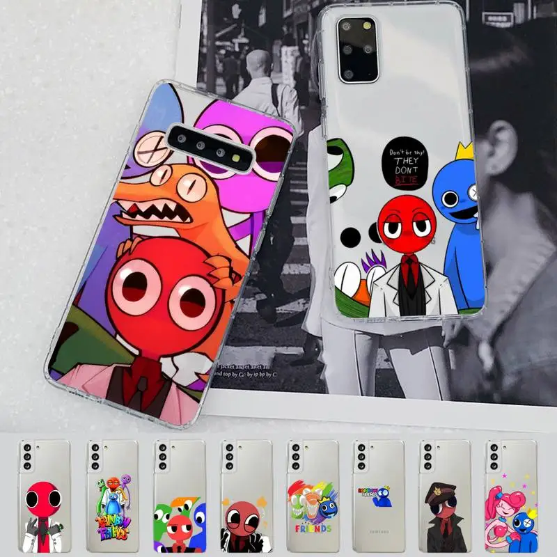 

Rainbow Friends Toy Cartoon Game Phone Case for Samsung S20 S10 lite S21 plus for Redmi Note8 9pro for Huawei P20 Clear Case