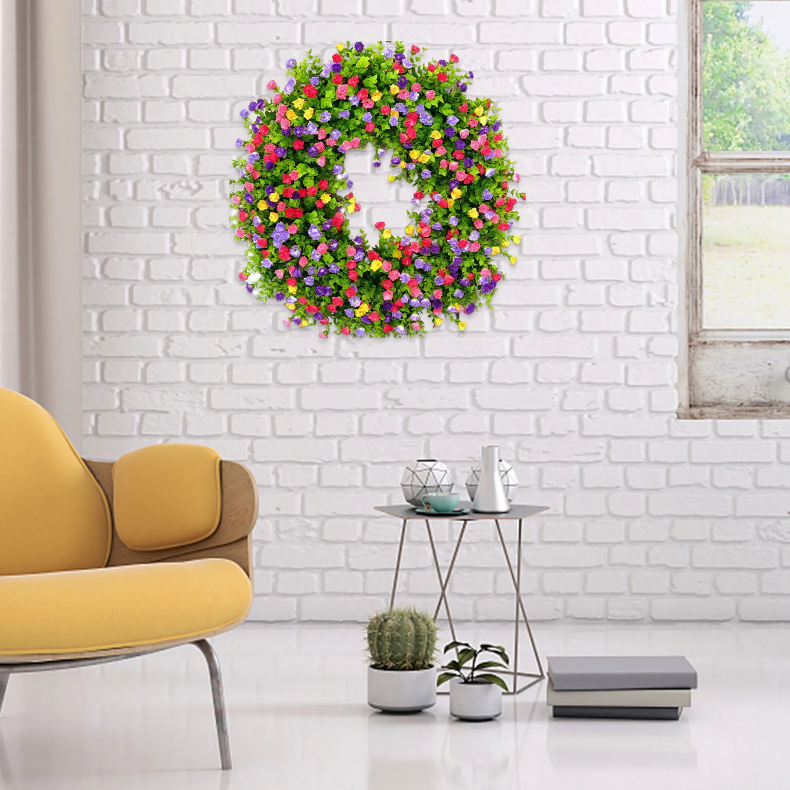 15in Artificial Flower Wreath 15 Colorful Decor Wreath Spring & Summer Floral Wreaths For Front Door Wall Window Farmhouse
15in Artificial Flower Wreath 15 Colorful Decor Wreath Spring & Summer Floral Wreaths For Front Door Wall Window Farmhouse