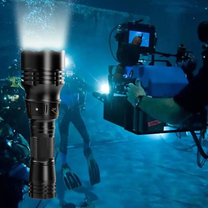 ANYGO Powerful Diving Flashlight 10000LM Underwater Torch With Five Gears Using 18650 Battery Professional Use of Diving Lantern 
ANYGO Powerful Diving Flashlight 10000LM Underwater Torch With Five Gears Using 18650 Battery Professional Use of Diving Lantern
