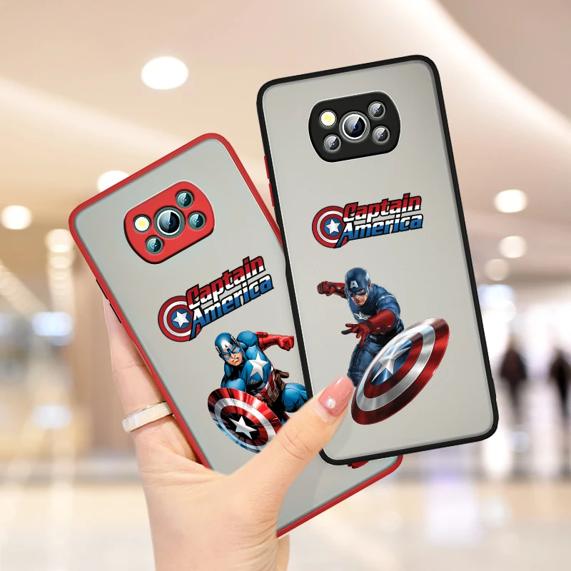 Marvel America Captain For Xiaomi Poco X3 GT NFC M3 Mi 11 10 Ultra Pro Note10 Lite CC9E Frosted Translucent Phone Case
Marvel America Captain For Xiaomi Poco X3 GT NFC M3 Mi 11 10 Ultra Pro Note10 Lite CC9E Frosted Translucent Phone Case
