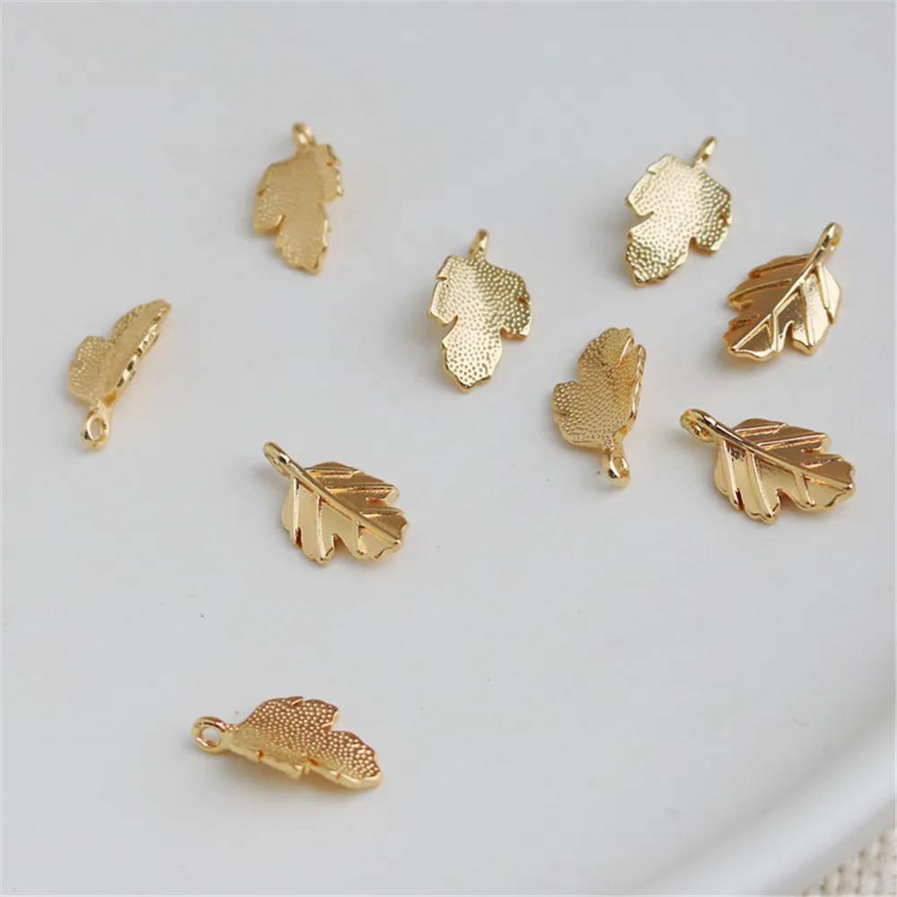14K copper covered gold plating thick gold leaf pendant 8*14mm handmade bracelet necklace diy ear charm pendant
14K copper covered gold plating thick gold leaf pendant 8*14mm handmade bracelet necklace diy ear charm pendant