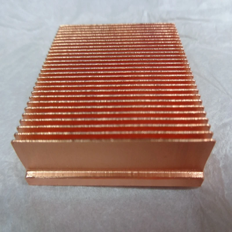 Pure Copper Heatsink 100x40x11mm Skiving Fin Heat Sink Radiator for Electronic RAM Chip LED VGA Cooling Cooler 
Pure Copper Heatsink 100x40x11mm Skiving Fin Heat Sink Radiator for Electronic RAM Chip LED VGA Cooling Cooler
