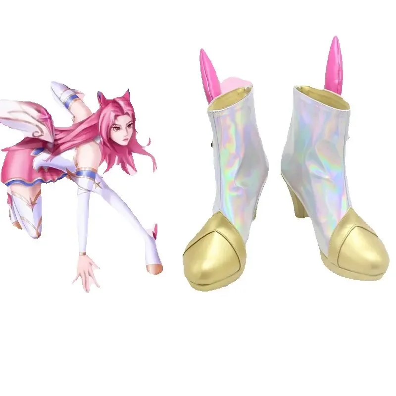 LOL Star Guardian Kaisa черные туфли для косплея белые сапоги на Хэллоуин карнавал