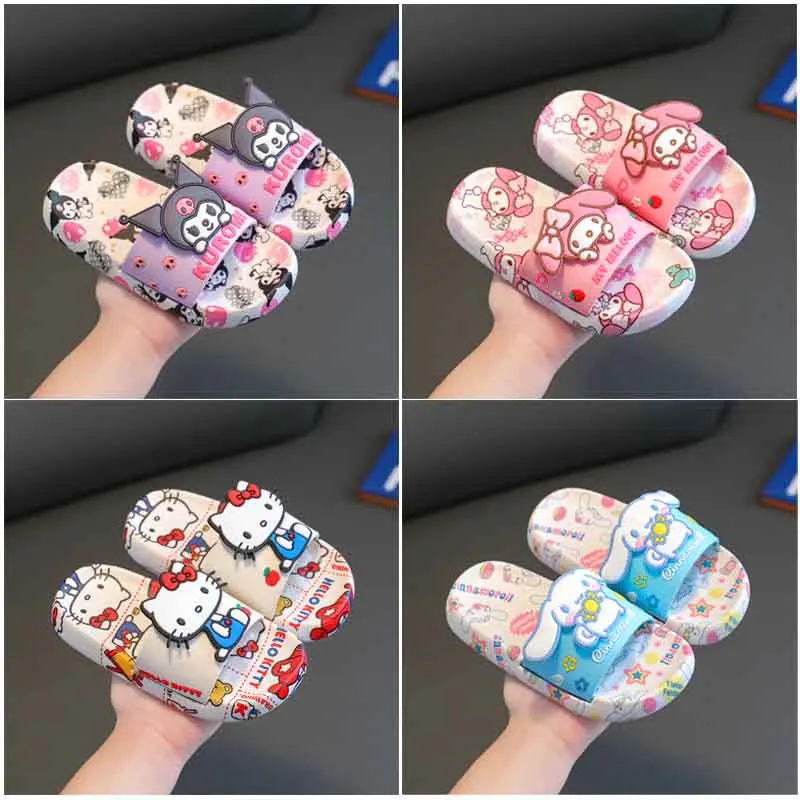 Sanrios Cinnamoroll My Melody Kuromi Kt Cat Аниме Фигурка детские летние тапочки Мультяшные милые детские домашние Нескользящие босоножки
Sanrios Cinnamoroll My Melody Kuromi Kt Cat Аниме Фигурка детские летние тапочки Мультяшные милые детские домашние Нескользящие босоножки