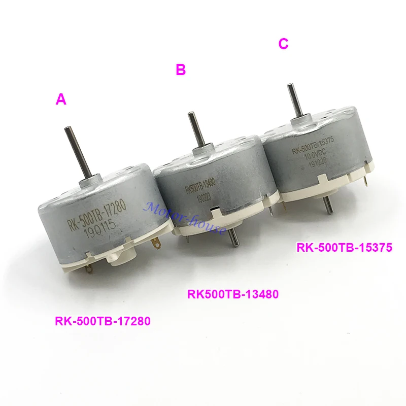 RK-500TB-17280/ RK500TB-13480/ RK-500TB-15375 Carbon Brush Motor DC 3V~12V Round Motor Long Shaft for Sweeping Machine
RK-500TB-17280/ RK500TB-13480/ RK-500TB-15375 Carbon Brush Motor DC 3V~12V Round Motor Long Shaft for Sweeping Machine
