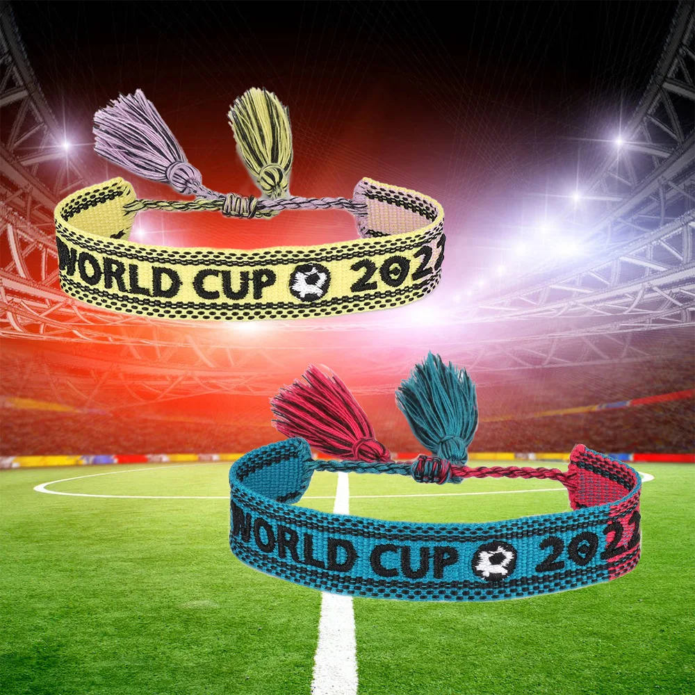 Football Fan Woven Bracelet European and American Embroidery Letter Pattern Hand Rope Team Refueling Wrist Rope Gift for Friends
Football Fan Woven Bracelet European and American Embroidery Letter Pattern Hand Rope Team Refueling Wrist Rope Gift for Friends