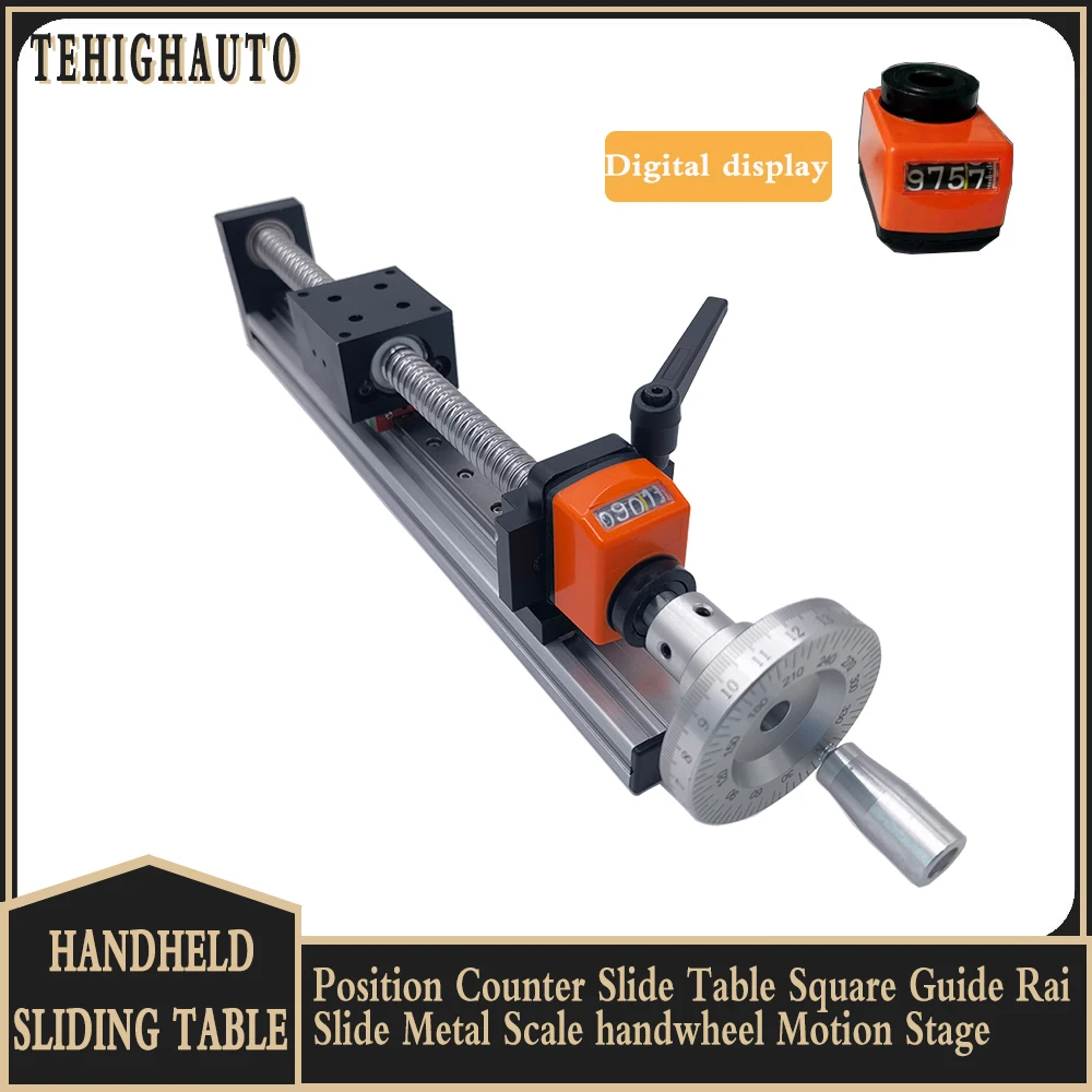 Position Counter Slide Table Square Guide Rai Slide Metal Scale handwheel Motion Stage C7 Ballscrew Mobile Panel 50mm X 48mm
Position Counter Slide Table Square Guide Rai Slide Metal Scale handwheel Motion Stage C7 Ballscrew Mobile Panel 50mm X 48mm
