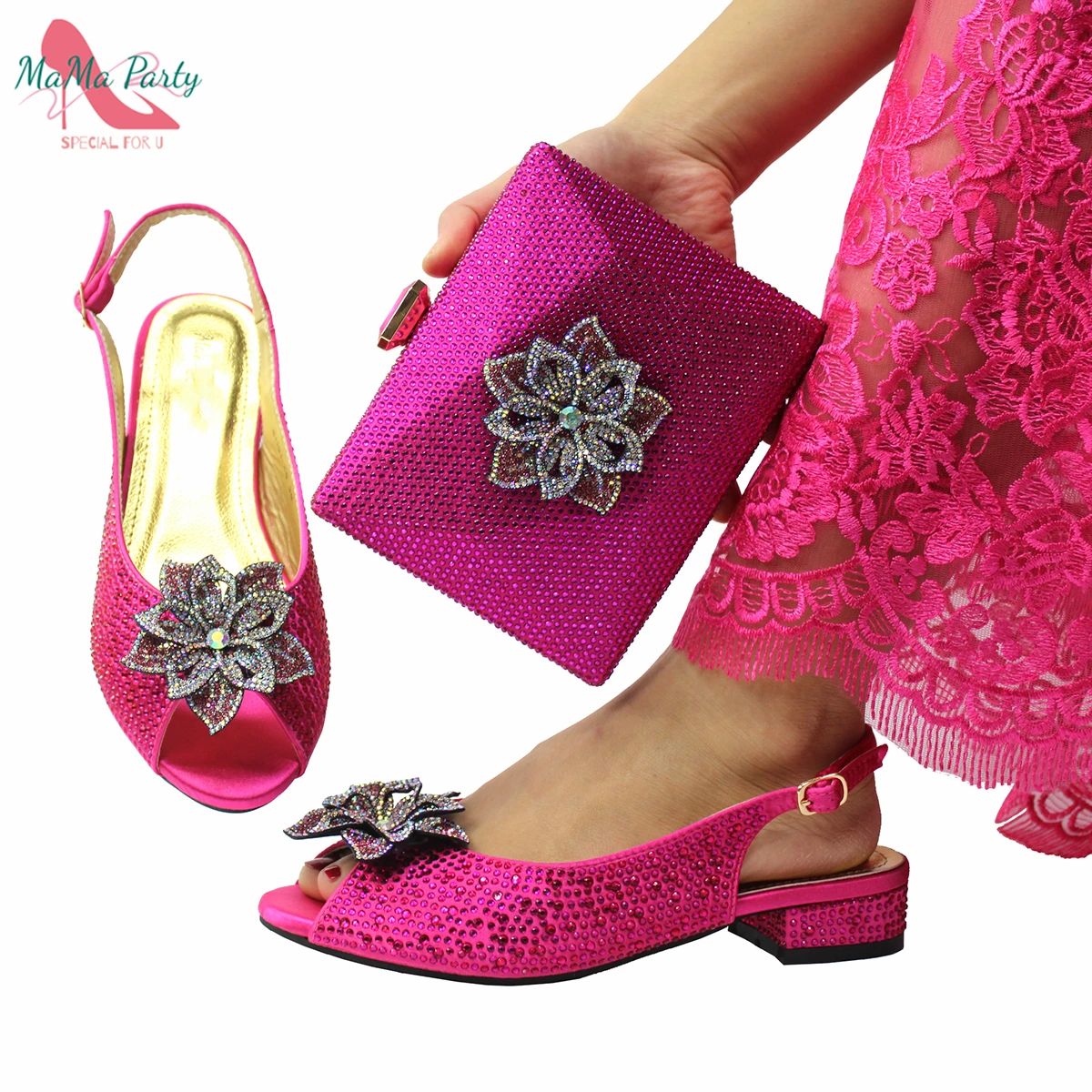 Fuchsia Color Special Design Casual Style Italian Women Shoes and Evening Bag with Appliques for Wedding Party
Fuchsia Color Special Design Casual Style Italian Women Shoes and Evening Bag with Appliques for Wedding Party