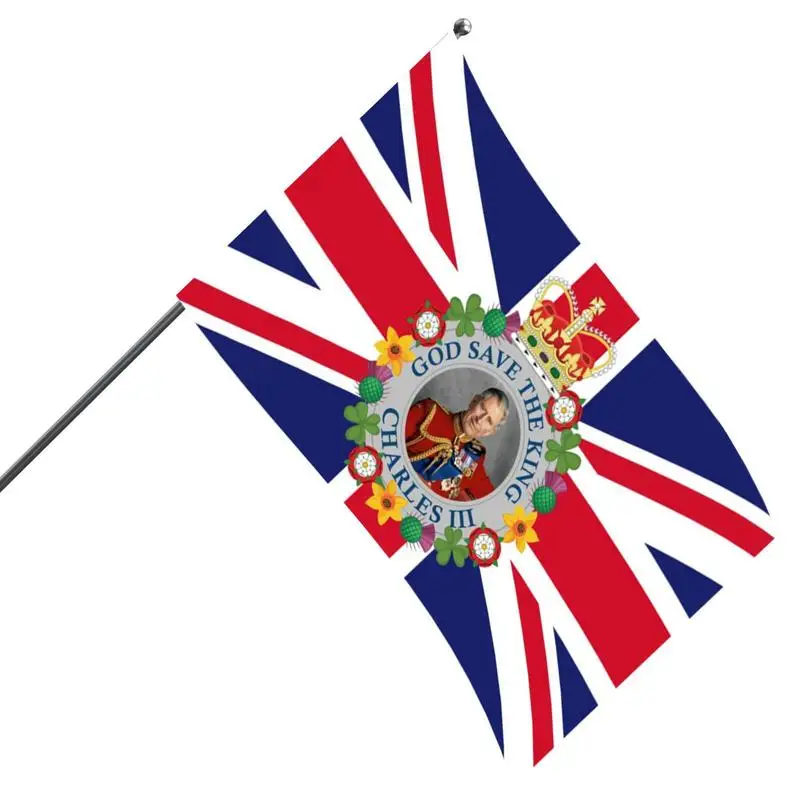 

Charles Union Jack Flag United Kingdom New King Charles III God Save The King Flags Queen's Memorial Service Souvenir Supplies