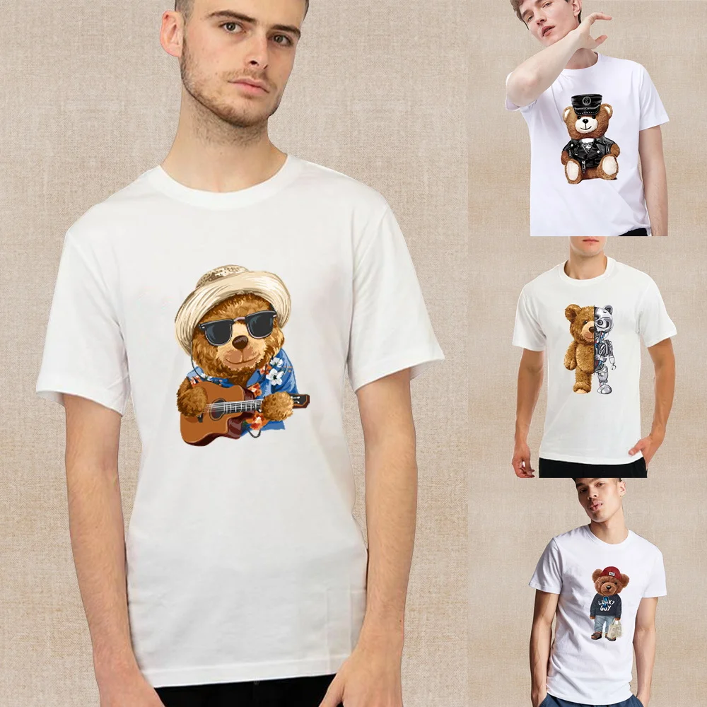 T-shirt 2023 New Men Cute Bear Print Top Summer Fashion Short Sleeve Soft Round Neck Pullover Trend Commuter Clothes Casual Tees
T-shirt 2023 New Men Cute Bear Print Top Summer Fashion Short Sleeve Soft Round Neck Pullover Trend Commuter Clothes Casual Tees