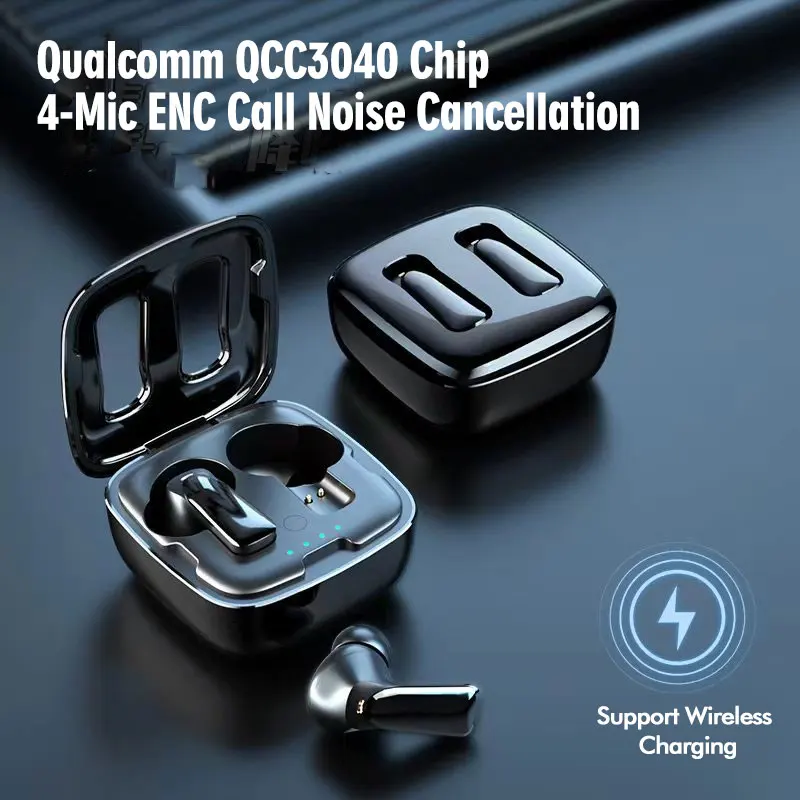 TWS Wireless Bluetooth Earphones aptX QCC3040 HiFi Lossless Sound 4-Mic ENC Noise Cancellation for Phone Music Clear Voice Calls
TWS Wireless Bluetooth Earphones aptX QCC3040 HiFi Lossless Sound 4-Mic ENC Noise Cancellation for Phone Music Clear Voice Calls