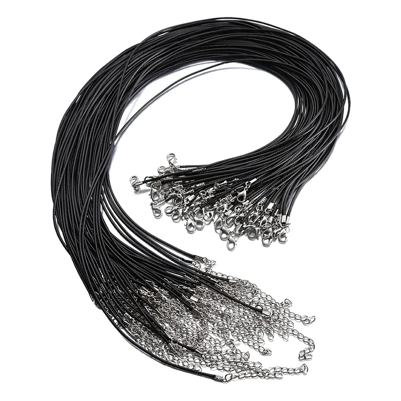 100Pcs 18Inch 1.5Mm Black Wax Cord Necklace Rope Bracelet Faux Leather Cord Buckles Bulk For Jewelry Making Supplies
100Pcs 18Inch 1.5Mm Black Wax Cord Necklace Rope Bracelet Faux Leather Cord Buckles Bulk For Jewelry Making Supplies