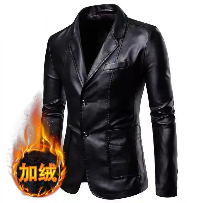 2023 Autumn winter New Fashion Men's Lapel Leather Dress Suit Coat Male Business Casual Pu Blazers Jacket men Large size M-6XL
2023 Autumn winter New Fashion Men's Lapel Leather Dress Suit Coat Male Business Casual Pu Blazers Jacket men Large size M-6XL