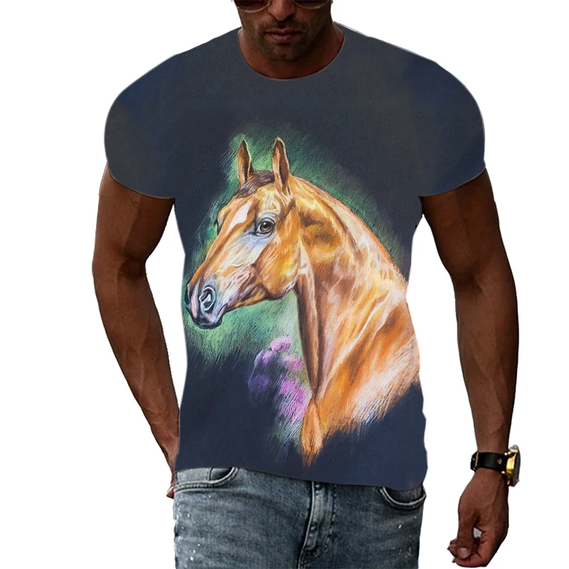 Anime Style Horse Graphic Summer New Fashion Casual 3D Personality Hip Hop Harajuku Print Short Sleeve Round Neck Shirt T-Shirt
Anime Style Horse Graphic Summer New Fashion Casual 3D Personality Hip Hop Harajuku Print Short Sleeve Round Neck Shirt T-Shirt