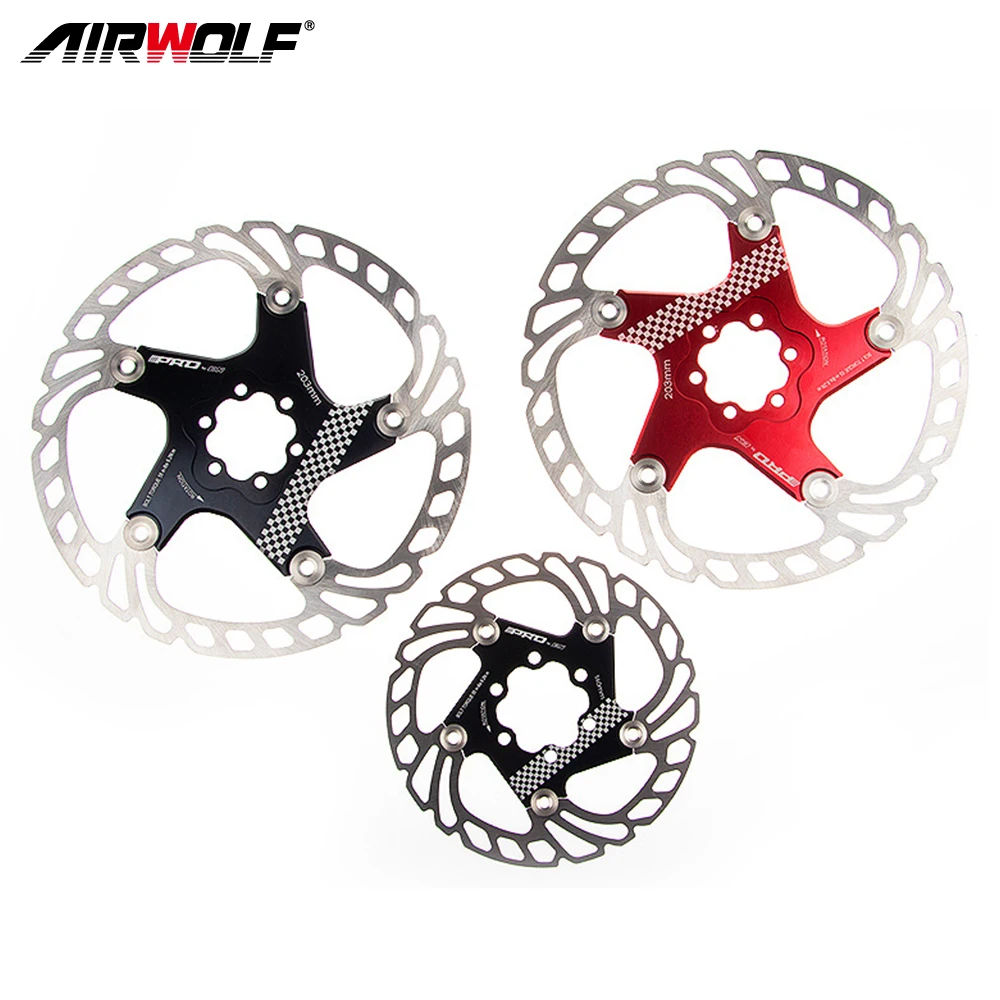 AIRWOLF Mountain Bike Disc Brake Rotor Floating Pads 140mm 160mm 180mm 203mm 6 Bolts Road Bicycle Disc Rotor Hydraulic Brake Pad
AIRWOLF Mountain Bike Disc Brake Rotor Floating Pads 140mm 160mm 180mm 203mm 6 Bolts Road Bicycle Disc Rotor Hydraulic Brake Pad
