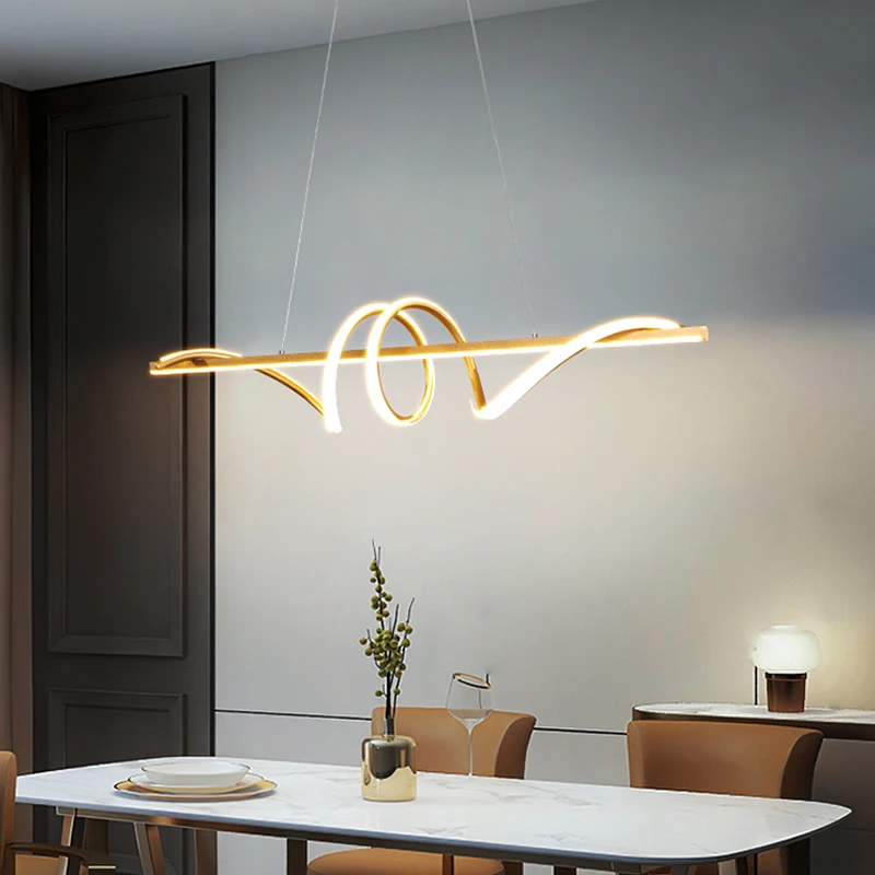 Nordic Design New Curved Dining Table Pendant Lamp Kitchen Island Bar Minimalist Cabinet Suspension LED Home Decor Lighting
Nordic Design New Curved Dining Table Pendant Lamp Kitchen Island Bar Minimalist Cabinet Suspension LED Home Decor Lighting