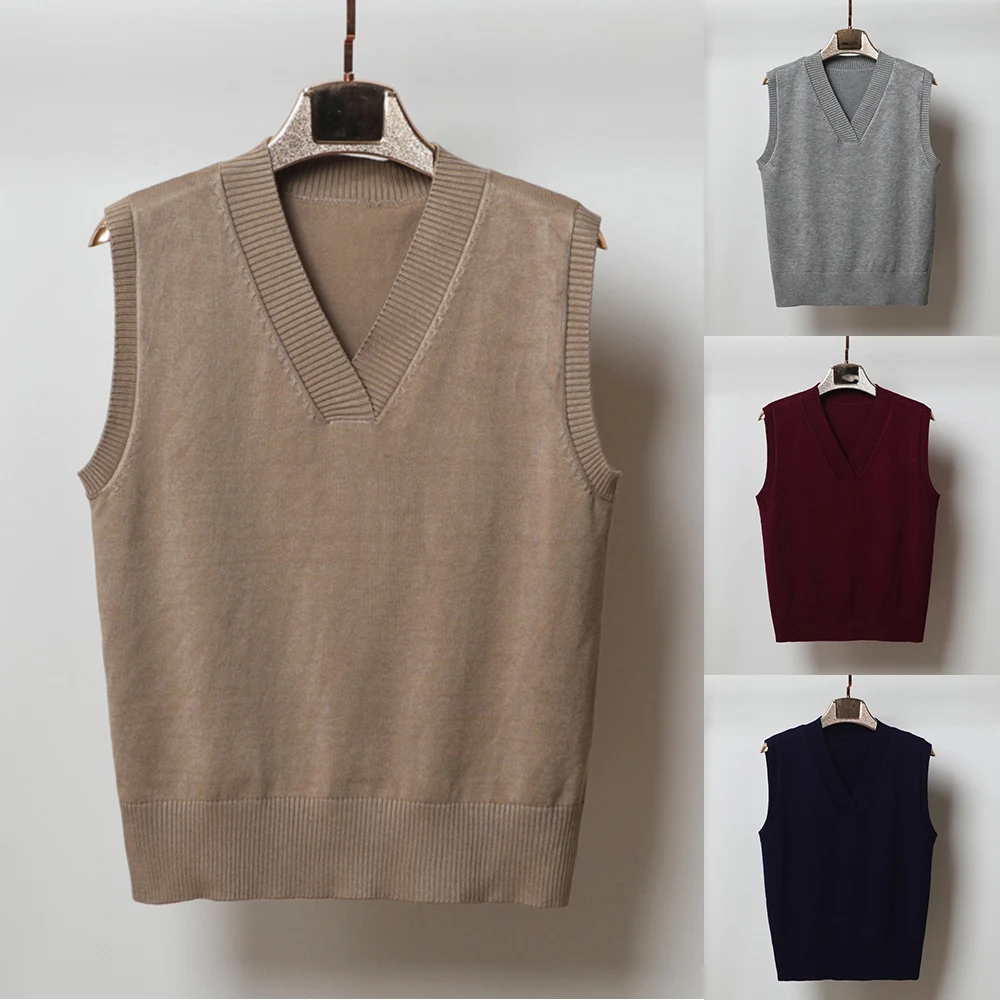 Women Knitted Sweater Vest 2023 Spring Autumn Short Loose Vintage Sweater Sleeveless Girls V-Neck Pullover Tops Female Outerwear
Women Knitted Sweater Vest 2023 Spring Autumn Short Loose Vintage Sweater Sleeveless Girls V-Neck Pullover Tops Female Outerwear