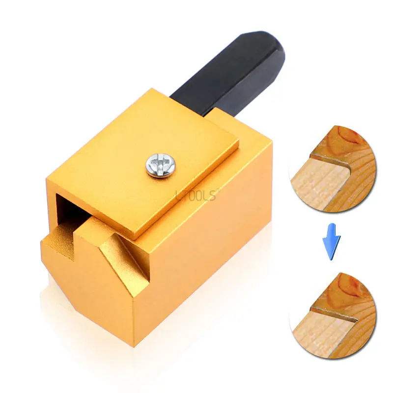 

1PCS Woodworking Chisel Aluminum Alloy Gold Embedded Hinge Door Lock Groove Square Angle Chisel Punching Carpenter Hand Tool