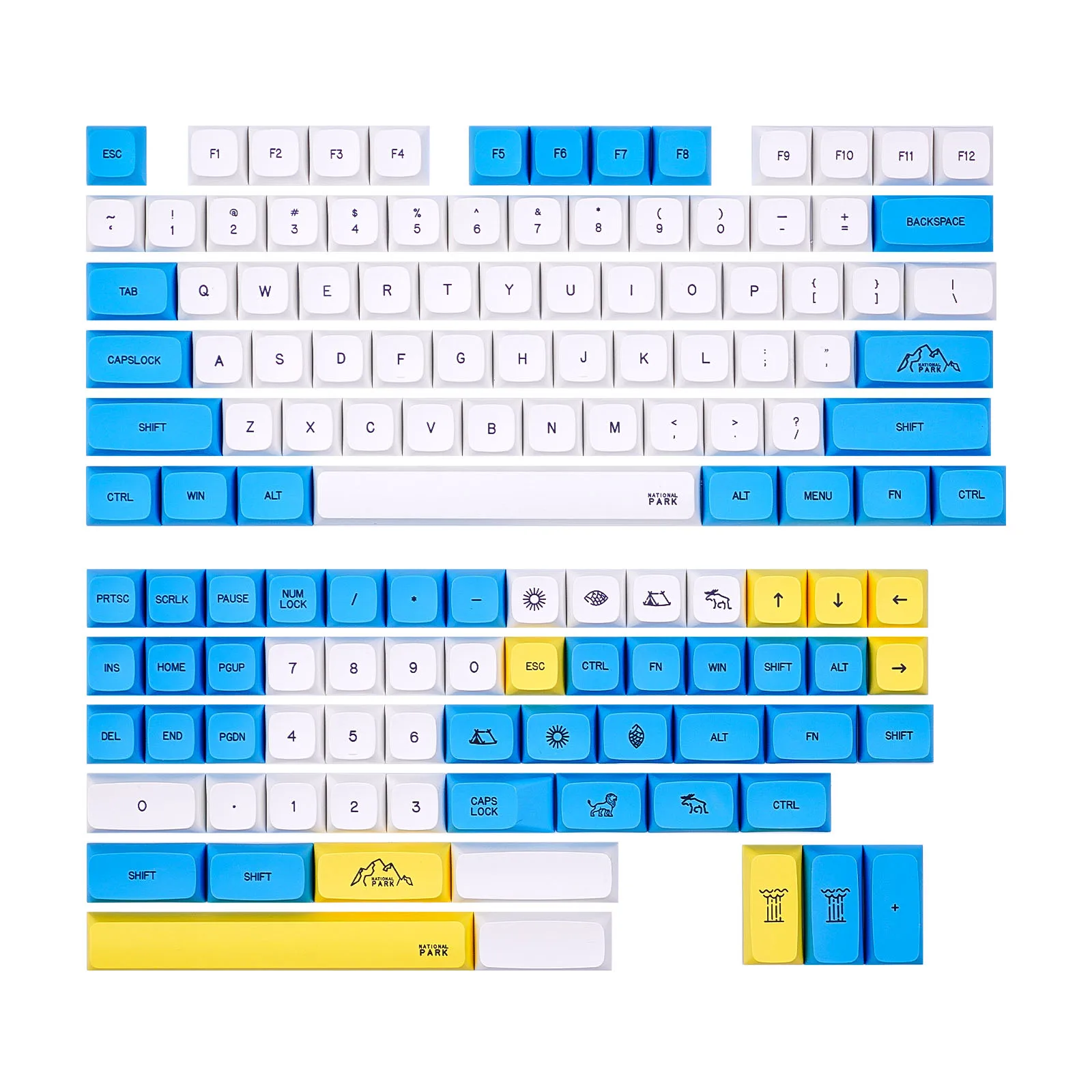 National Park Theme PBT Keycaps Dyed and Sublimated XDA Key cap Suitable for MX Mechanical Keyboard
National Park Theme PBT Keycaps Dyed and Sublimated XDA Key cap Suitable for MX Mechanical Keyboard