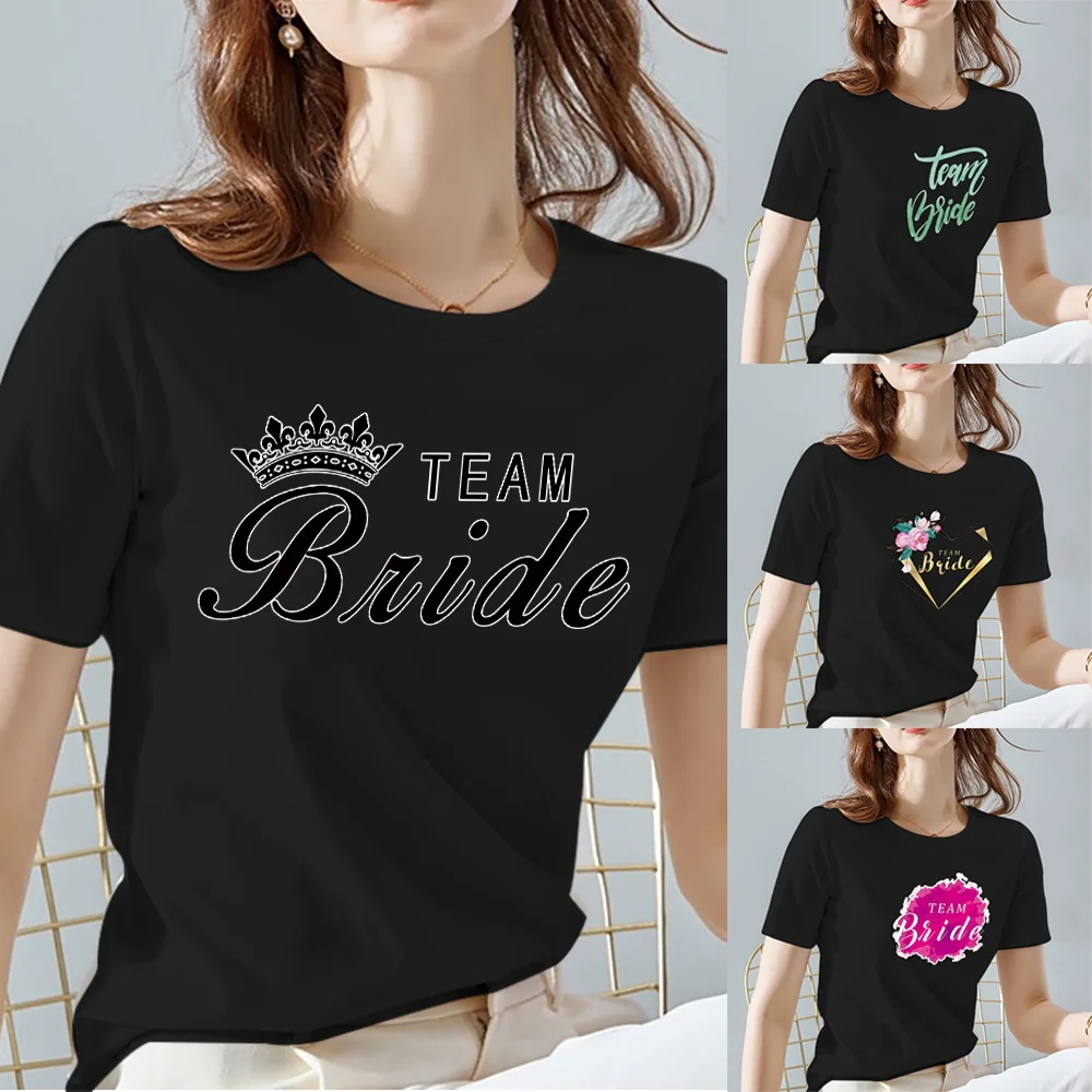T Shirts Women 2022 Black Classic All-match Ladies Tops O-Neck Fashion Bride Pattern Series Short Sleeve Tee Women's Clothing
T Shirts Women 2022 Black Classic All-match Ladies Tops O-Neck Fashion Bride Pattern Series Short Sleeve Tee Women's Clothing
