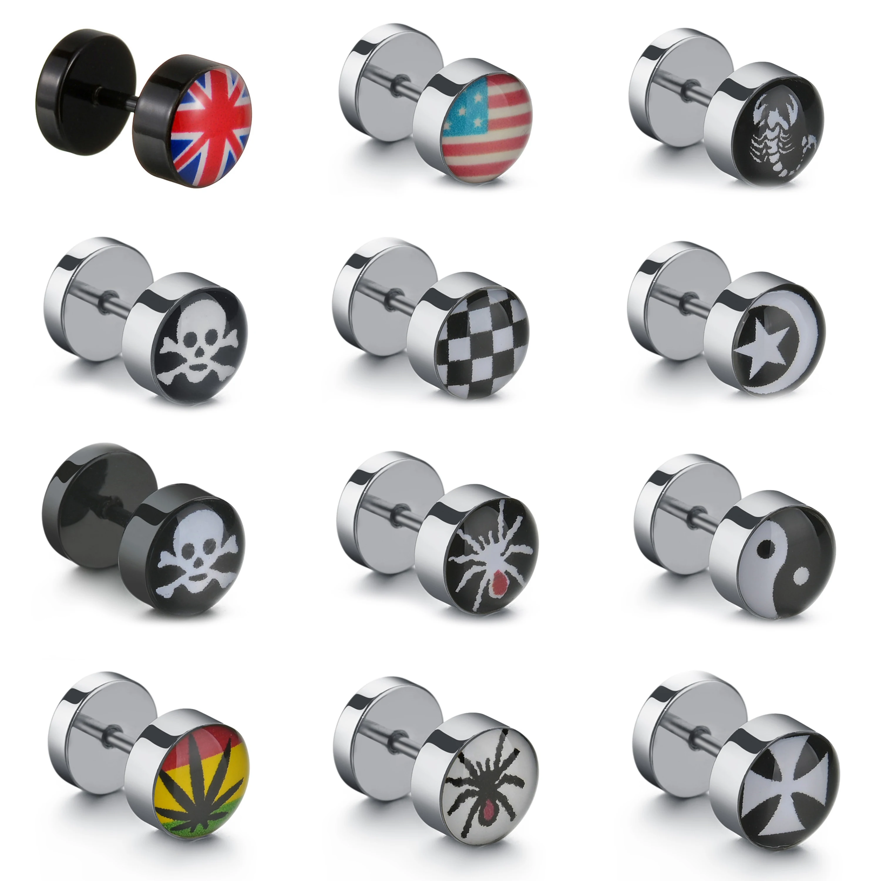 1 Piece Fashion Earring for Men Women Piercing Round Stud Earrings Stainless Steel Ear Earrings Punk Birthday Jewelry Gifts
1 Piece Fashion Earring for Men Women Piercing Round Stud Earrings Stainless Steel Ear Earrings Punk Birthday Jewelry Gifts