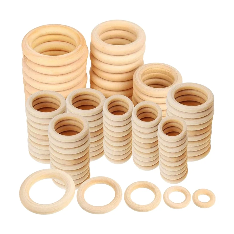 120Pcs Natural Wood Rings Set, Unfinished Macrame Wooden Ring, Wood Circles for DIY Craft, Ring Pendant Jewelry Making 
120Pcs Natural Wood Rings Set, Unfinished Macrame Wooden Ring, Wood Circles for DIY Craft, Ring Pendant Jewelry Making
