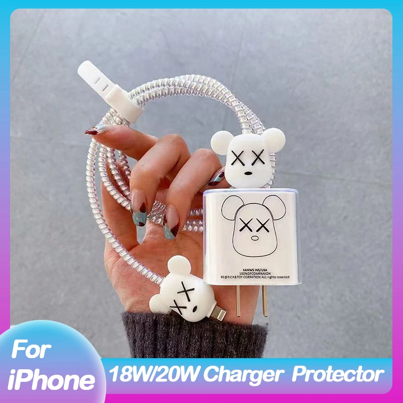 Cute Violent Bear USB Cable Protection Shell For iphone 18/20W US Adapter Charger Protector Cover Soft Winder Spiral Protective
Cute Violent Bear USB Cable Protection Shell For iphone 18/20W US Adapter Charger Protector Cover Soft Winder Spiral Protective
